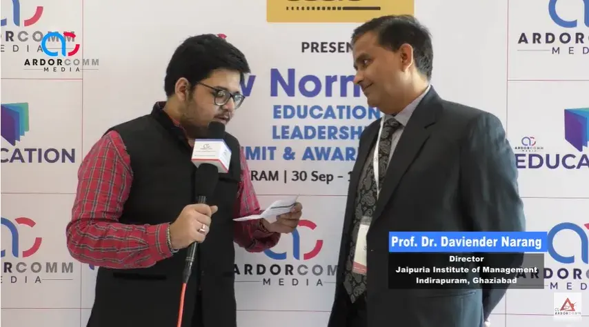 image 2022 06 17T06 43 44 859Z ArdorComm Media Group Prof. Dr. Daviender Narang, Director, Jaipuria Institute of Management, Ghaziabad shares his views on the new normal mode of education