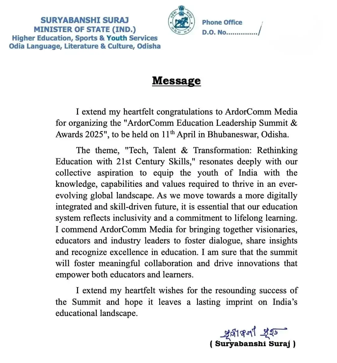 gov letter