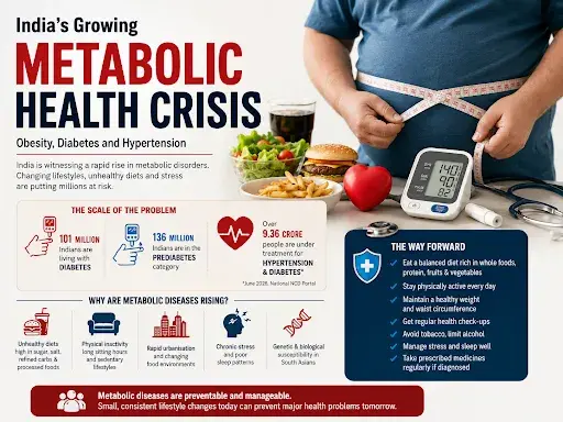 India’s Growing Metabolic Health Crisis: Obesity, Diabetes and Hypertension